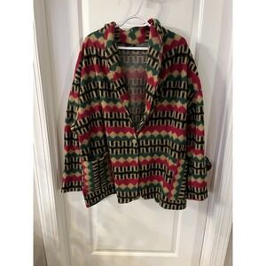 Vintage Loom Wear Blazer Jacket Southwestern 80s 90s Button Aztec Womens 1X